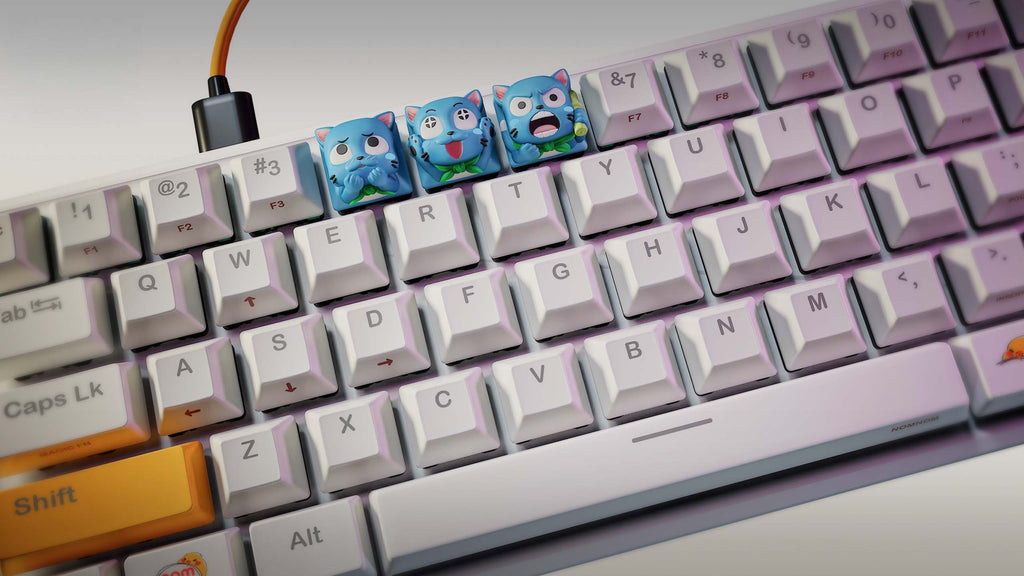 Happy (Fairy Tail) - Trio Keycaps 3D