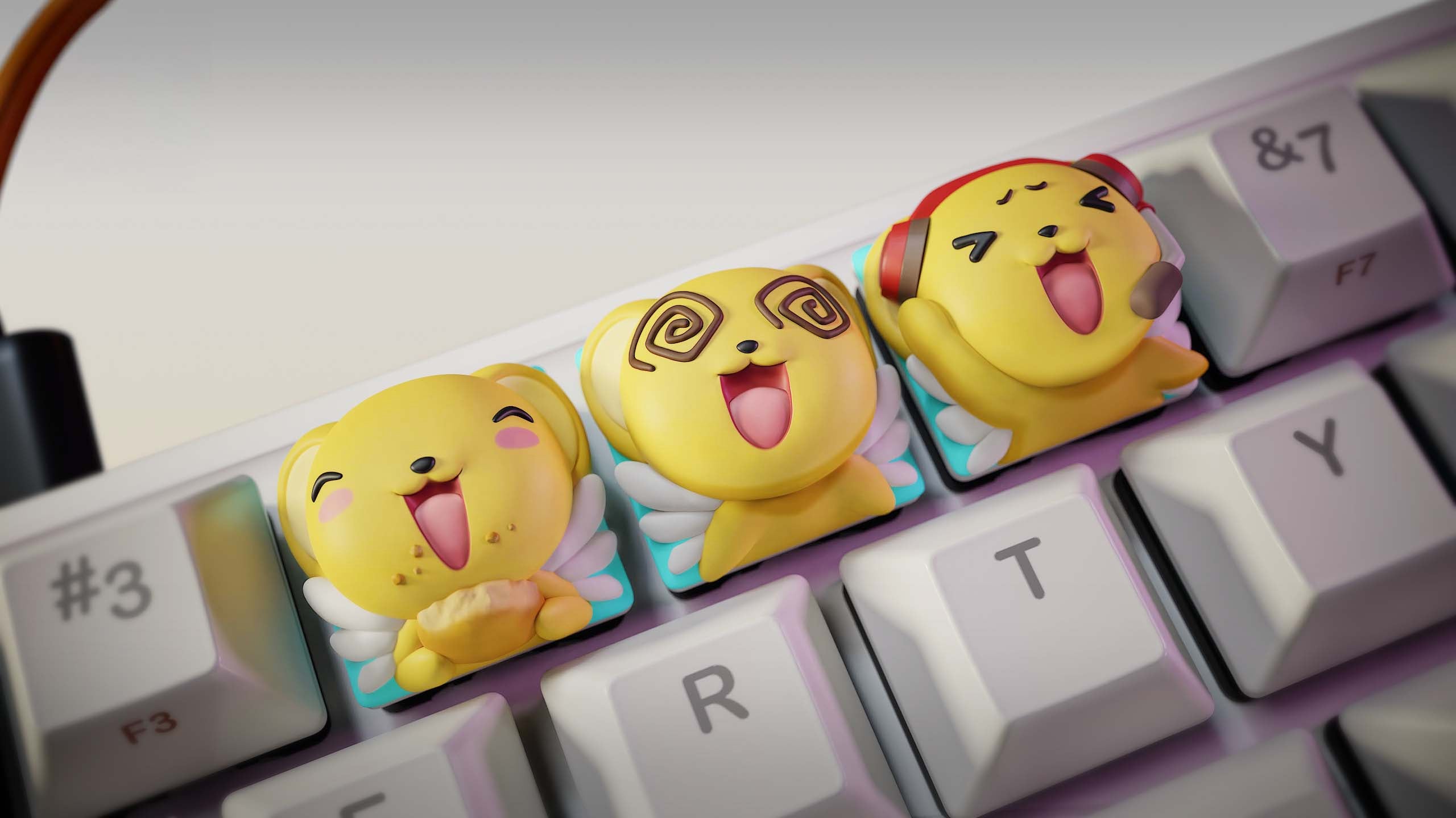 Keroberos (Cardcaptor Sakura) - Trio Keycaps 3D