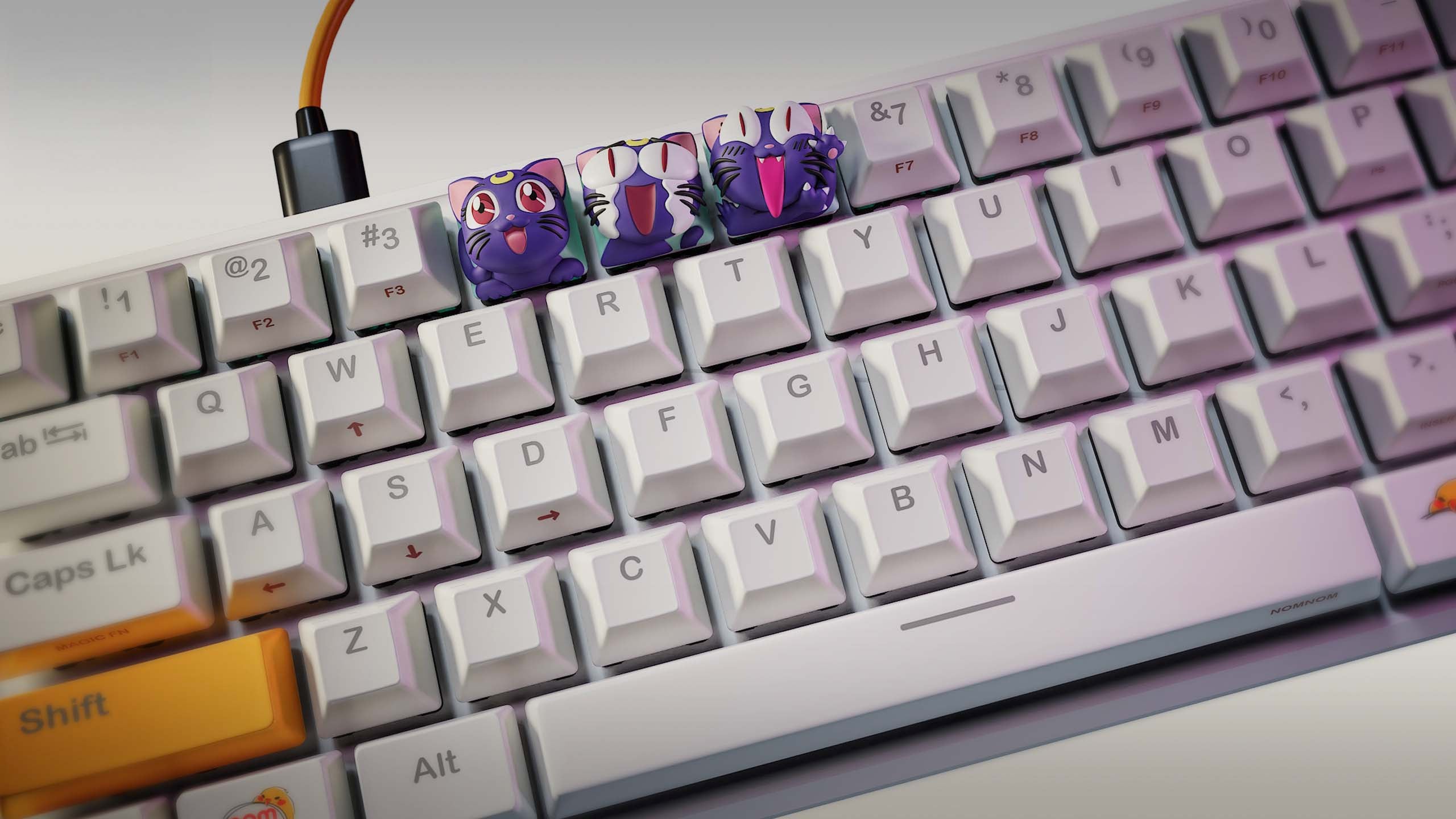 Luna (Sailor Moon) - Trio Keycaps 3D